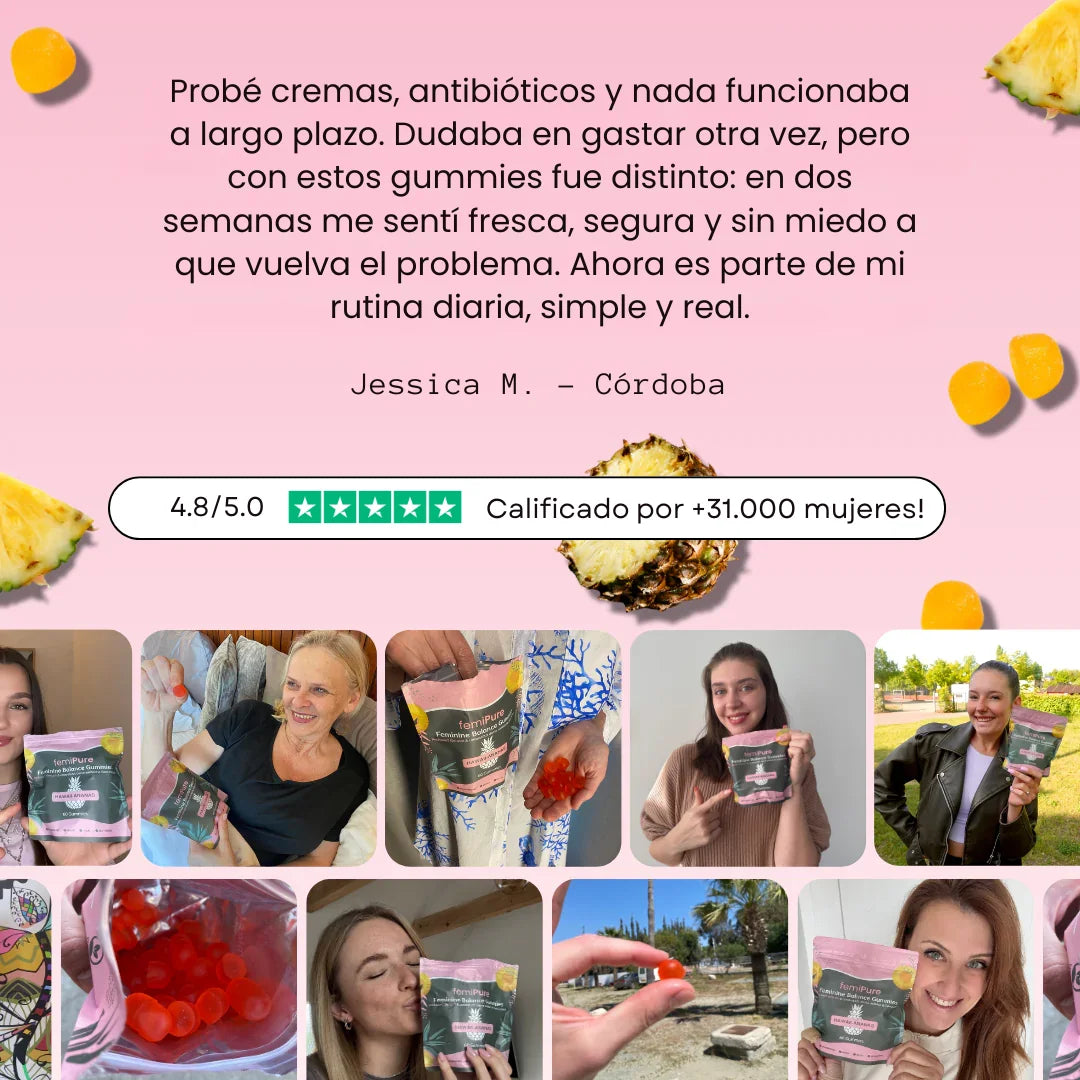Femmi™ Gomitas: Olvidate del mal olor y la incomodidad