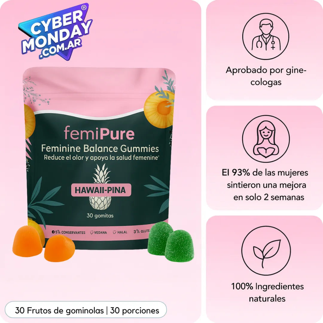 Femmi™ Gomitas: Olvidate del mal olor y la incomodidad