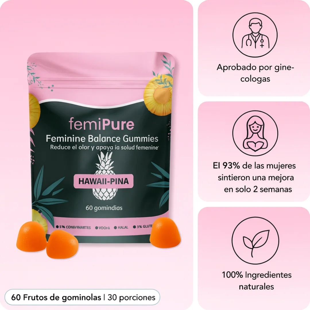 Femmi™ Gomitas: Olvidate del mal olor y la incomodidad