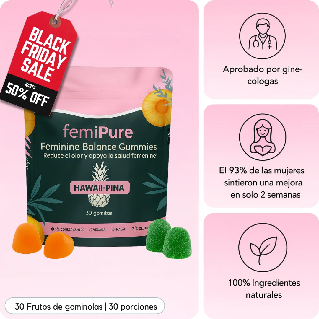 Femmi™ Gomitas: Olvidate del mal olor y la incomodidad
